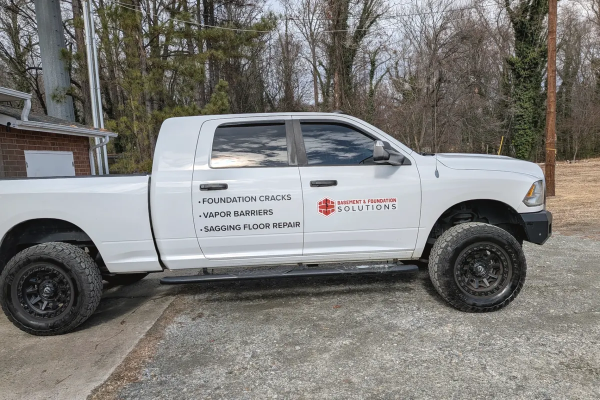 Basement & Foundation Solutions Ram truck lettering